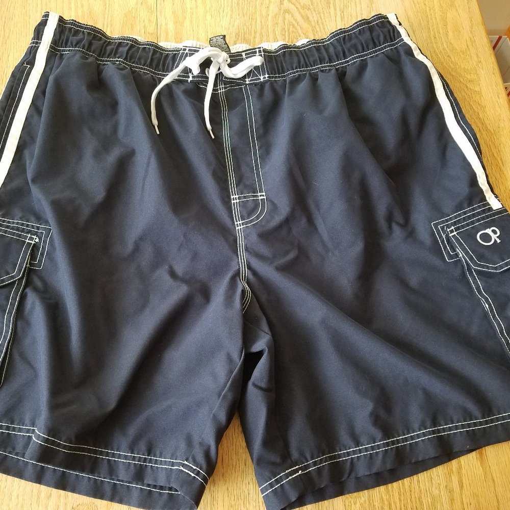 OP Board Shorts Mens 42 Blue Bathing Suit Outdoors Casual Swimming